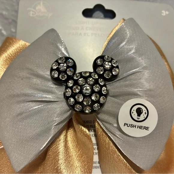 Disney Parks Light Up Mickey Mouse Bow Hair Clip - Picture 4 of 6